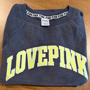 Victoria’s Secret PINK Pullover Crew-Navy/Neon- Womens XS